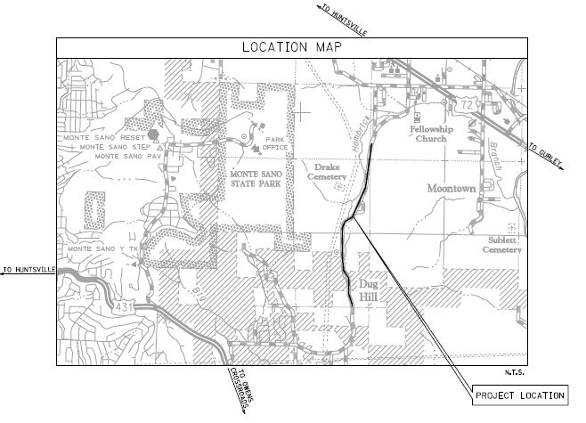 Dug Hill Road Project Location Map