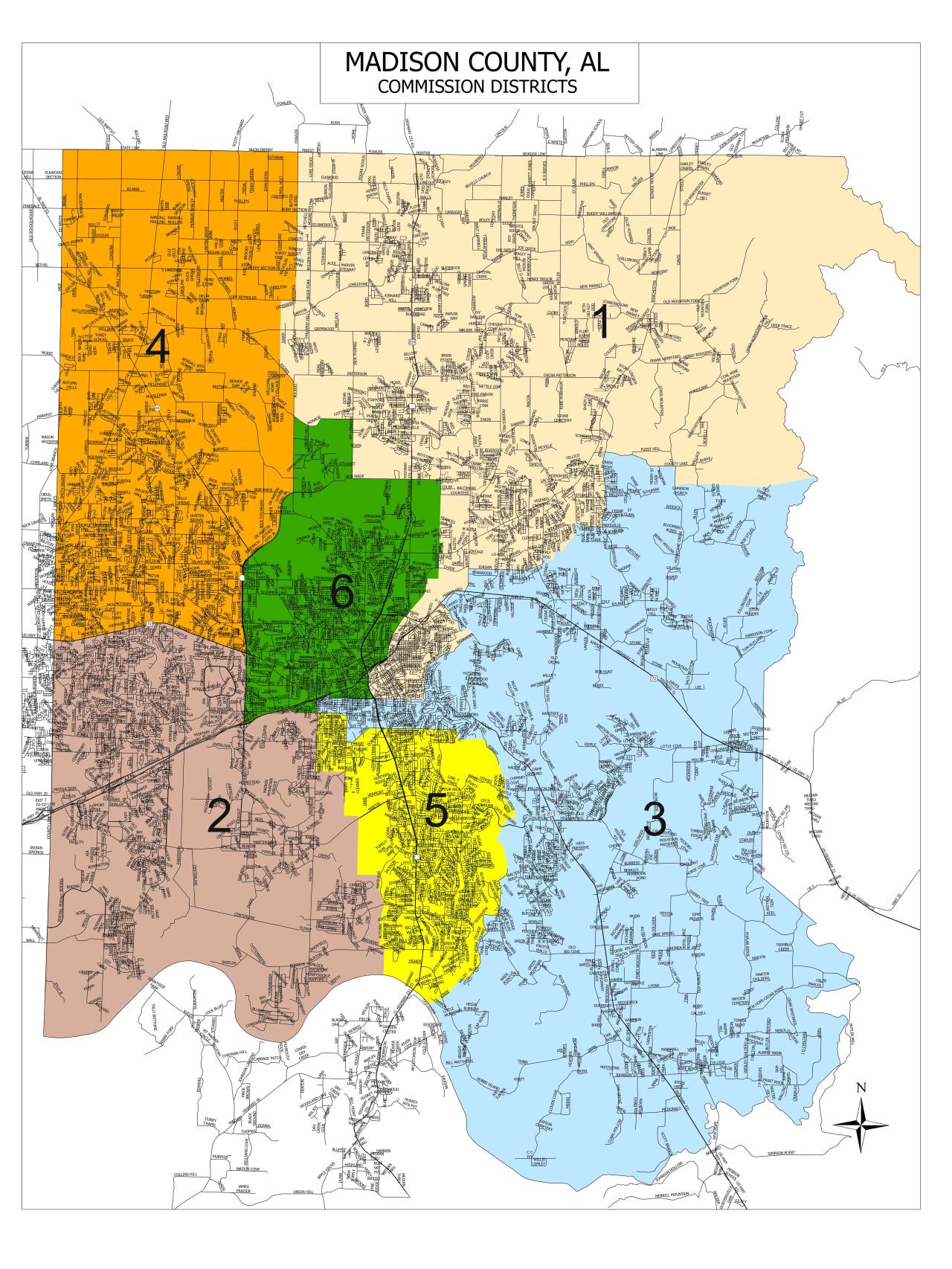 2024 Commission District Map